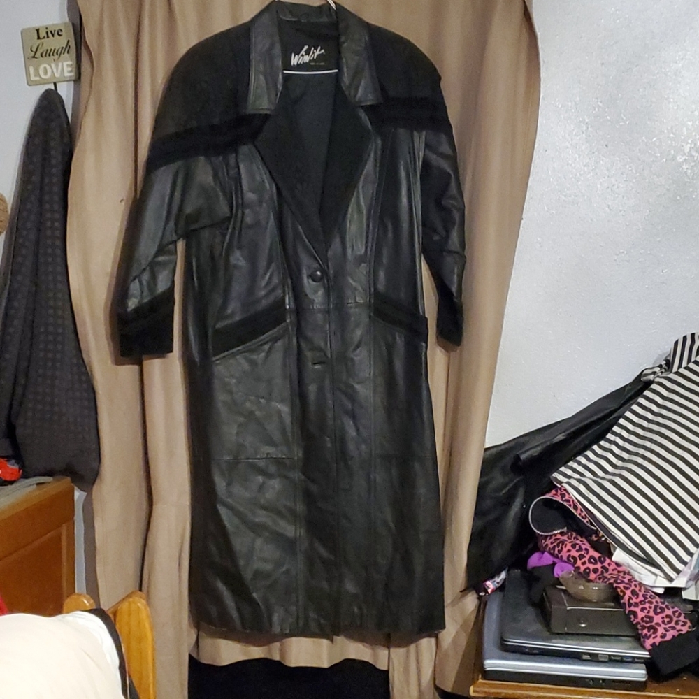 Women's Long Leather Jacket